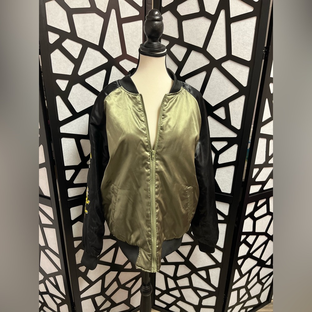 Men’s American Stitch satin bomber jacket